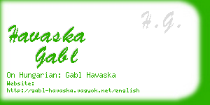 havaska gabl business card